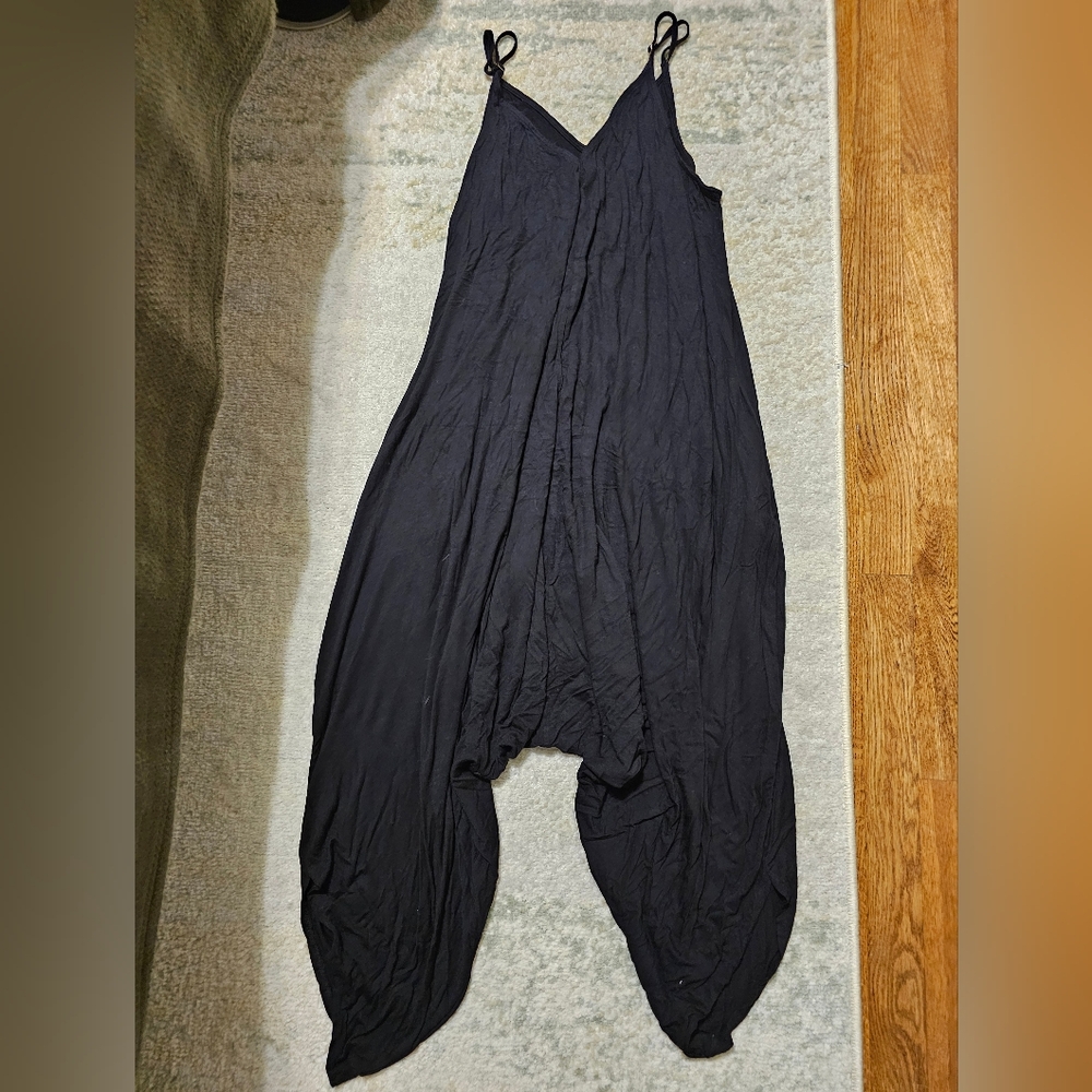 Roomy Knit Black Jumpsuit